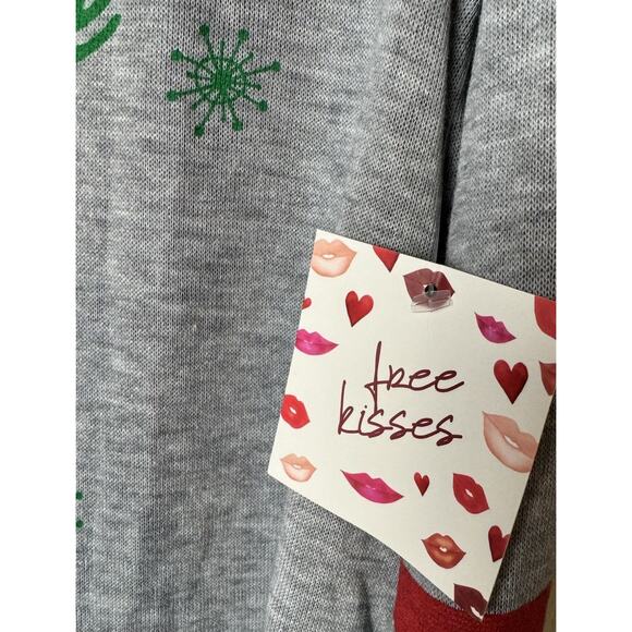 Womens Christmas Sz L Santa’s Favorite Country Girl Holiday Hooded LS Top NWT - Picture 4 of 7